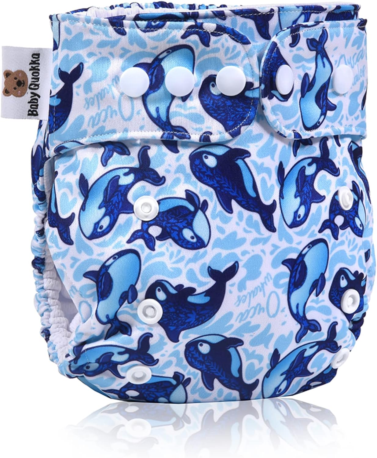 One Size Dragon Fruit Pocket Diaper: Handmade Reusable Birth to Potty Toddler Boy or Girl Water Resistant Cloth Diaper with 1 Bamboo Inserts, Baby QUOKKA ? - Image 1